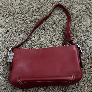Coach Cherry Red Leather Shoulder Bag